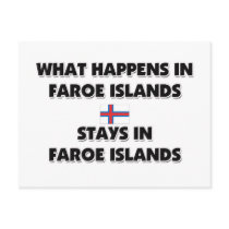 What Happens In FAROE ISLANDS Stays There postcards by flagshirt What Happens In FAROE ISLANDS Stays There postcards
