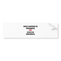 What Happens In INDONESIA Stays There bumper stickers