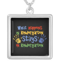 What Happens In Kindergarten Necklace