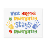 What Happens In Kindergarten Post Card