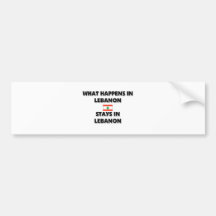 What Happens In LEBANON Stays There Bumper Sticker