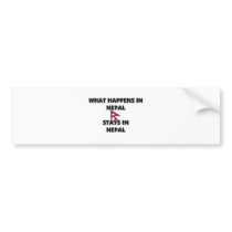 What Happens In NEPAL Stays There bumper stickers