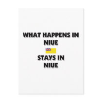 What Happens In NIUE Stays There postcards