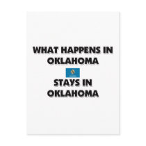 What Happens In OKLAHOMA Stays There postcards by flagshirt What Happens In OKLAHOMA Stays There postcards