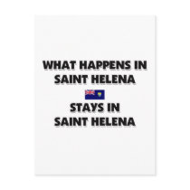 What Happens In SAINT HELENA Stays There postcards