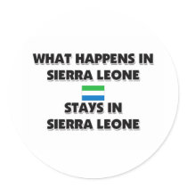 What Happens In SIERRA LEONE Stays There stickers by flagshirt What Happens In SIERRA LEONE Stays There stickers