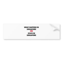What Happens In SINGAPORE Stays There bumper stickers