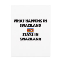 What Happens In SWAZILAND Stays There postcards