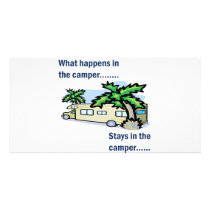 What happens in the camper, stays in the camper photo cards by thecamperslife What happens in the camper, stays in the camper photo cards