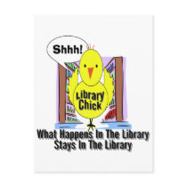 What Happens In The Library... Postcard