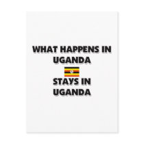 What Happens In UGANDA Stays There postcards by flagshirt What Happens In UGANDA Stays There postcards
