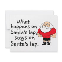What Happens On Santas Lap Personalized Invitations
