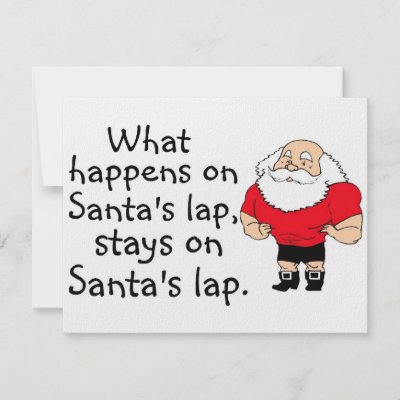 What Happens On Santas Lap invitations