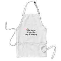 What Happens On Santas Lap Stays On Santas Lap 2 aprons