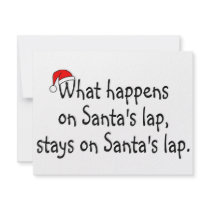 What Happens On Santas Lap Stays On Santas Lap 2 Personalized Announcement