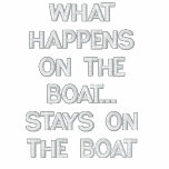 What happens on the boat stays on the boat - funny embroidered hoodies