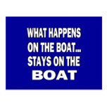 What happens on the boat stays on the boat - funny post card