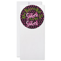 what happens with the sisters stays with sisters full color rack card
