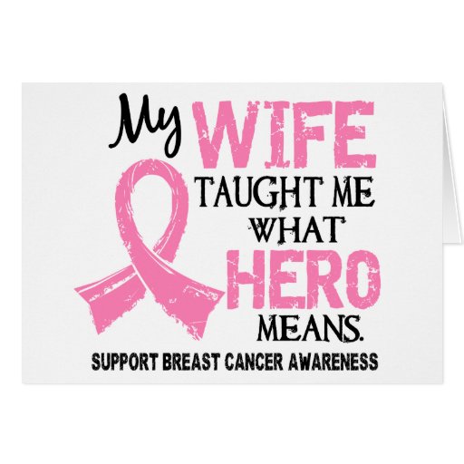 What Hero Means Breast Cancer Wife Card