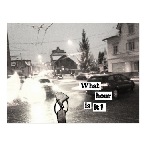 what hour is it postcard