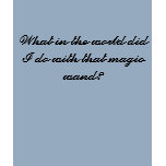 What in the world did I do with that magic wand? Tshirts