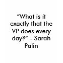 “What is it exactly that the VP does every day?... t-shirts by annefcav “What is it exactly that the VP does every day?... t-shirts