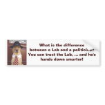 What is the difference between a Lab &amp; a politicia Bumper Sticker