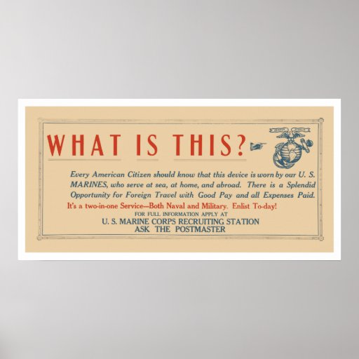What Is This-US Marines Print