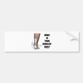 What Is Your Achilles' Heel? (Heel Anatomy) Bumper Stickers