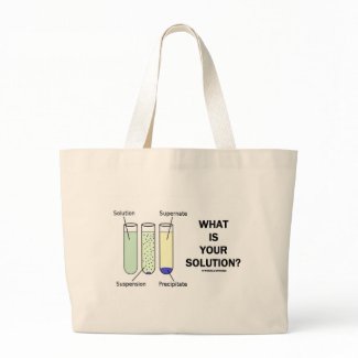 What Is Your Solution? (Chemistry Humor) bag