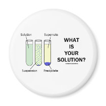 What Is Your Solution? (Chemistry Humor) Refrigerator Magnets