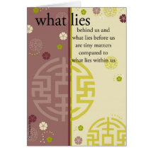 What Lies Behind Us Greeting Cards