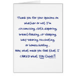 What made you think I cared? cards