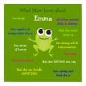 What Mom loves about - Personalized Poster posters