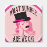 what number are we on? Mustache and top hat Refrigerator Magnets