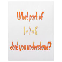 What part of 1+1=6 transparent letterhead