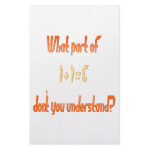 What part of 1+1=6 transparent stationery