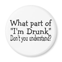 What Part Of Im Drunk Dont You Understand Fridge Magnet