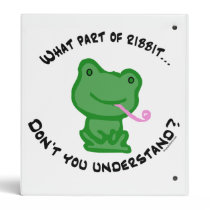 What part of Ribbit... binders