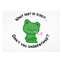 What part of Ribbit... Invitations