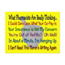 What Pharmacists are REALLY THINKING Postcards