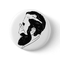 What`s on a man`s mind pinback button