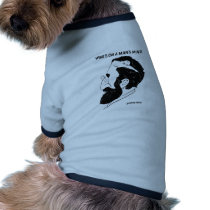 What`s on a man`s mind pet t shirt