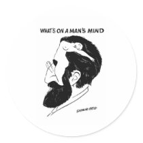 What`s on a man`s mind stickers