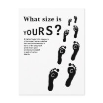 WHAT SIZE IS YOURS? | CARBON FOOTPRINT postcards