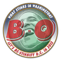 What Stinks in Washington? Round Sticker