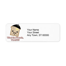 what the french toast cute kawaii toast cartoon return address label