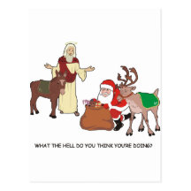 what the hell.. Santa (santa claus swagger jacker) Post Card