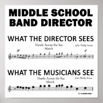 What the Middle School Band Sees Posters