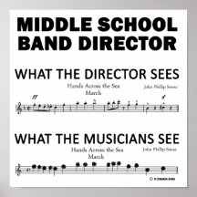 What the Middle School Band Sees Posters